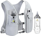 Running Vest with 350 ML TPU Soft Flask, Small Running Water Vest -Adjustable Chest Straps, Lightweight Hydration Vest Pack for Trail Marathon Hiking Cycling for Women Men Mini