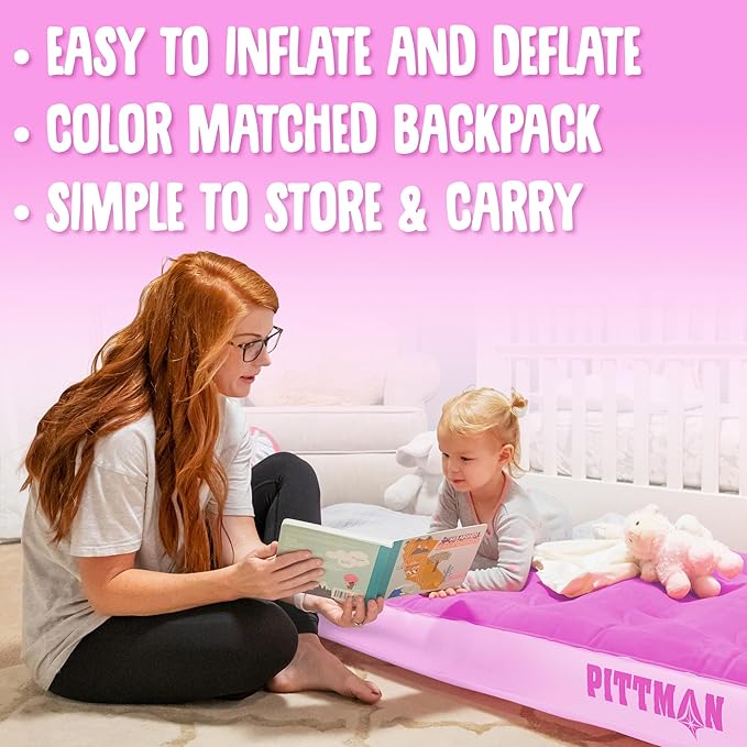 Pittman Outdoors Portable Battery Powered Air Pump with Fun Travel Backpack