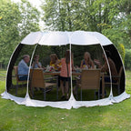 Alvantor Screen House Gazebo, 6-10-15 Person Pop Up Igloo Screened Canopy Tent with Mosquito Netting Sides, Instant UV Resistant Sun Shelter for Garden, Patio, Backyard