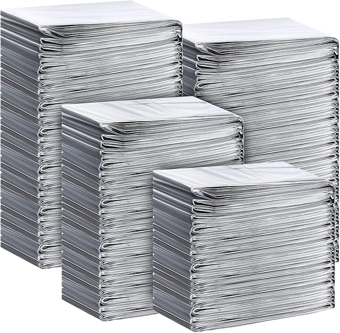 Chumia Emergency Thermal Blanket Bulk 83 x 63 Gigantic Foil Space Blanket Survival Reflective Accessories Gift for Homeless Camping Gear First Aid Hiking Outdoor