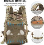 Military Tactical Backpack 50L Large Day Backpack for Men Molle Army 3 Days Assault Pack Bug Out Bag Water Resistant and Heavy Duty Hiking Treeking Rucksack - Camouflage