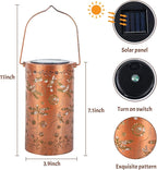 Dragonfly Flower Solar Lanterns Outdoor Waterproof, Birthday Gifts for Women Mom Grandma, Hanging Solar Lights for Yard, Patio, Porch, Garden Decor, Christmas Gifts for Her/Him