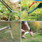 MIVIDE 100 Pack 8.26 inch Tent Stakes, Galvanized Steel Metal Tent Stakes Pegs, Garden Stakes Edging Fence Hooks Pegs for Camping, Shelters, Tarp, Canopies, Christmas Decoration Stakes