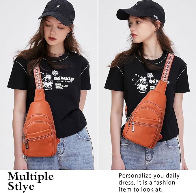 Sling Bag Crossbody Bags for Women Small Cross Body Bag Fanny Packs Chest Sling Purse for Daily Travel Leisure Sport