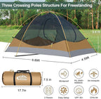 2 Person Backpacking Tent, Waterproof 4 Season Tent, Windproof Cold Weather Winter Tent for Camping, Hiking, Hunting, Cycling
