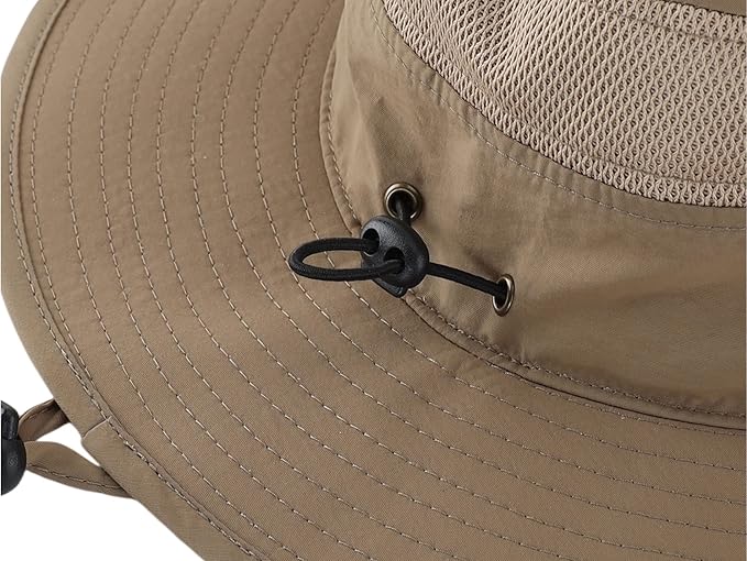 Connectyle Wide Brim Sun Hat for Men Breathable Cowboy Boonie Hat UPF 50+ Sun Protection Bucket Hat for Fishing Hiking