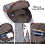 CLUCI Crossbody Bags for Women Men,Leather Sling Bag Cross Body Backpack for Woman Gifts for Women Birthday Unique