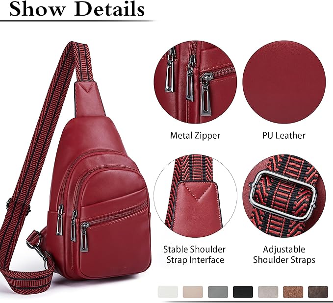 Sling Bag Crossbody Bags for Women Small Cross Body Bag Fanny Packs Chest Sling Purse for Daily Travel Leisure Sport