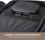 ELECOM NESTOUT Portable Solar Panel, Dual USB-A Ports, 28W Power Generation Charger for Phone Camping, Durable Water-Resistant Ripstop Nylon, Foldable Lightweight, Adjustable Stands (2-Panel)