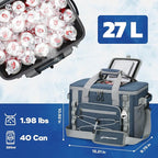 Maelstrom Soft Sided Cooler Bag, 30/40 Can Collapsible Insulated Ice Chest, Large Leakproof Camping & Travel Cooler for Kayaking & Beach