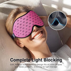 LitBear Breathable Sleep Mask, 3D Eye Mak Sleep for Side Sleepers Women Men, Light Blocking Sleeping Mask with Adjustable Strap, Soft Lightweight Eye Cover for Travel, Night Work, Nap, Office - Pink
