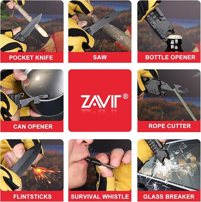 19 In 1 Multitool Pocket Knife - EDC, Outdoor, Camping Gear, Pocket Knife for Men, Brother, Uncle, Grandpa, Cool Gadgets Gifts Idea, Stocking Stuffers for Christmas, Birthday, Fathers day