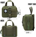 Upgrade Molle Rip Away Ifak Pouch, Tactical Small Belt First Aid Pouch Medical Utility EMT Pouch Only