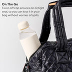 W&P Porter Glass Water Bottle w/Protective Silicone Sleeve | Terazzo Charcoal 20 Ounces | On-the-Go | Reusable Bottle for Coffee, Tea and Water | Portable