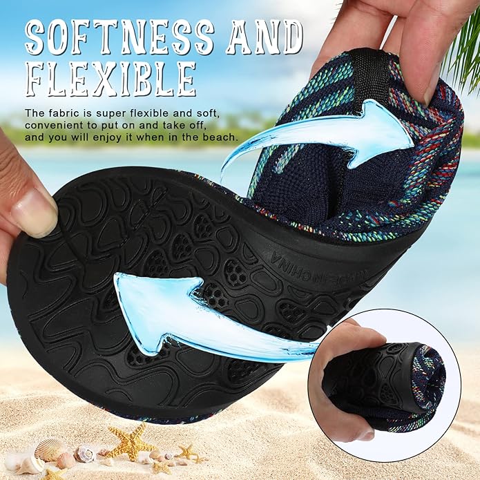 ANLUKE Womens Mens Water Shoes Barefoot Quick-Dry Aqua Socks for Beach Swim Surf Water Sport