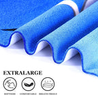 2 Packs Oversized Beach Towel Set Extra Large Big XL Pool Camping Swim Clearance Towels 36x72 Soft Blanket Cruise Essentials Accessories Must Haves Vacation Necessities Adult Blue Stripe Flower