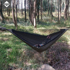 Onewind 12Ft Camping Hammock with Mosquito Net and Structure Ridgeline, Lightweight Portable Double Hammock with 12ft Tree Straps and Bugnet, Ideal for Wild Camping, Hiking, Backpacking, OD Green