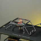 CAMPINGMOON Portable Folding Camping Campfire Grill over Fire Split Stoves 304 Stainless Steel (7’’L (MS-1001))