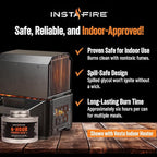 InstaFire 6-Hour Canned Heat (24 Cans), Canned Heat for Cooking, Canned Heat for Food, Heat for Camping, Heat for Camp Stove, Indoor Heat, Nontoxic Heat, Emergency Heat, Heat for Emergency