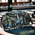 Gym Duffle Bag Backpack with Shoe Compartment,4 ways Travel Backpack for Women and Men,Multi-Functional Weekender bag with Waterproof Layer&Laptop Compartment for Fitness, Travel,Camping