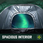 1-2 Person Instant Pop Up Tent, Quick Setup Lightweight Camping Tent for Solo or Duo, Waterproof Windproof Dome Tent for Hiking, Backpacking, Beach, Festival with Carry Bag