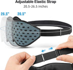 LitBear Breathable Sleep Mask, 3D Eye Mak Sleep for Side Sleepers Women Men, Light Blocking Sleeping Mask with Adjustable Strap, Soft Lightweight Eye Cover for Travel, Night Work, Nap -Ice Blue