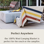 Chubbuck 100% Wool Blanket Camping (60" x 84") - Large Warm Blanket for Camping, Emergency, Outdoor Concerts and Home Use - Fire Retardant, Soft and Warm Blankets for Winter (Lighthouse)
