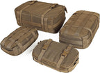 4 Set Tactical Packing Cubes ，Compressible Mesh Duffle Storage Bag,Portable Edc Molle Pouch Organizer.