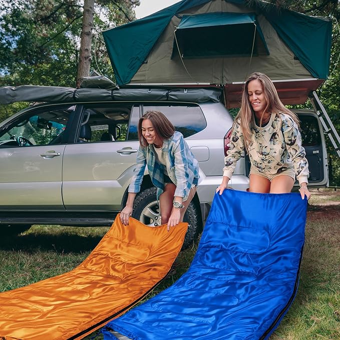 Tudomro 2 Pcs Camping Sleeping Bag for Adults, Lightweight Packable Waterproof Camping Gear Equipment to Keep Warm for Spring Summer Fall Indoor Outdoor Backpacking Hiking Travel