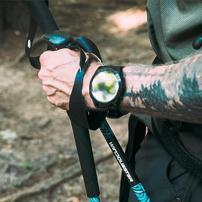 Adjustable Carbon Fiber Trekking Poles – Lightweight Hiking Poles with Quick Lock, Collapsible Walking Sticks for Backpacking, Camping, Glacial Wave Strider X for Climbing & Travel