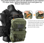 Tactical Mini Molle Hydration Pack,Molle Hydration Carrier with US Flag Water Resistant,Hydropack for Tactical Vest Backpack