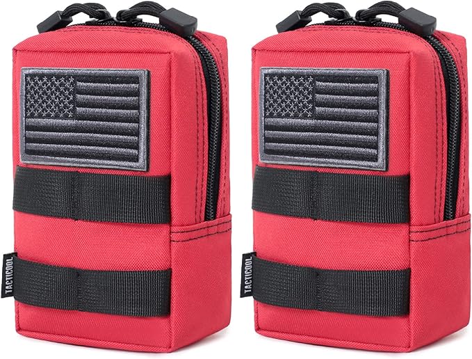 2 Pack Molle Pouches - Tactical Compact Water-Resistant EDC Pouch