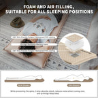 Naturehike 4"/10cm Ultra Thick Foam Self Inflating Sleeping Pad, R9.5 Patchwork Sleeping Mats with 75D Fabric, 4 Seasons Air Mattress for Camping, Travel, Car, Tent, Cot, Hiking