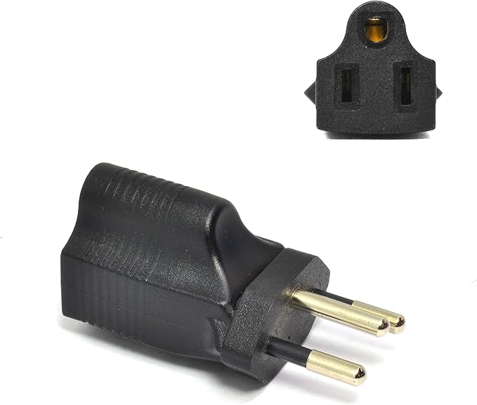 Ceptics Brazil Nbr14136 Travel Power Plug Adapter Accepts NEMA 5-15R - ETL Certified - Industrial Grade (IG-11C)