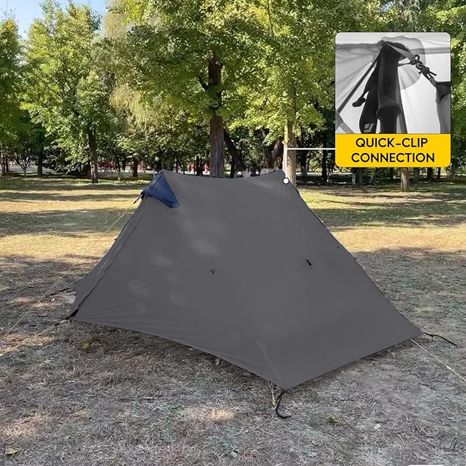LANSHAN Ultralight Tent 3-Season Backpacking Tent for 1-Person or 2-Person Camping, Trekking, Kayaking, Climbing, Hiking