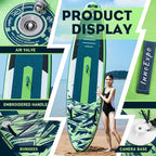 InnoExpo 11' Inflatable Stand Up Paddle Boards with Premium Accessories, Wide Stable SUP Paddle Board Design, Non-Slip Comfort Deck for Youth & Adults