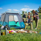 Camping Tents 4/6 Person Pop Up Instant Tent - Setup in 60s for Family Camping, Windproof Design, Family Cabin Tent with Rainfly & Backpack Carry Bag