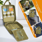 Medical Molle Pouch Tactical - 1000D Nylon First Aid Pouch, Big Capacity EMT Pouch Utility, Heavy Duty Military Grade Rip-Away Ifak Pouch for Home and Outdoor Activities（Bag Only