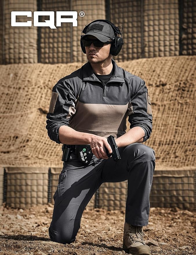 CQR Men's Tactical Pants, Water Resistant Ripstop Cargo Pants, Lightweight EDC Work Hiking Pants, Outdoor Apparel