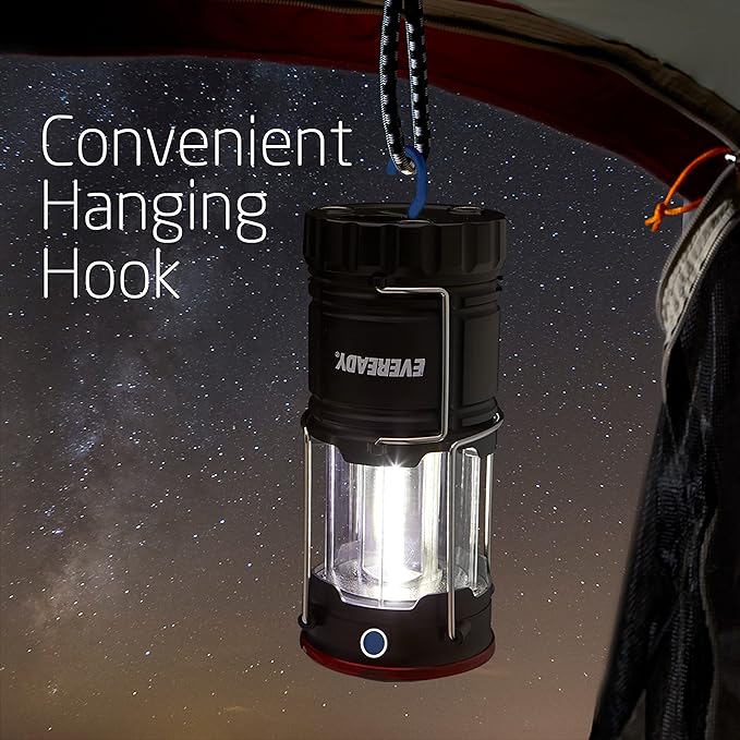 EVEREADY 360 LED Camping Lantern (2-Pack), Collapsible LED Lanterns, Rugged Survival Kits for Hurricane, Emergency Light for Storm, Outages, Outdoor Portable Lanterns