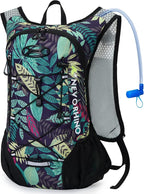 Lightweight Hydration Backpack, Running Backpack with 2L Water Bladder, Hydro Water Daypack for Cycling Hiking Rave for Men Women