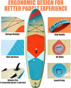 Highpi Inflatable Stand Up Paddle Board for Youth and Adults – Wide Sup with Premium Accessories, Blow Up Paddleboard for Surfing, Fishing, Yoga & More