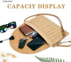 COOKOOKY Straw Clutch Handbag Summer Beach Straw Purse for Women woven Envelope Bag | Straw, Summer, Beach, woven, Straw, Summer