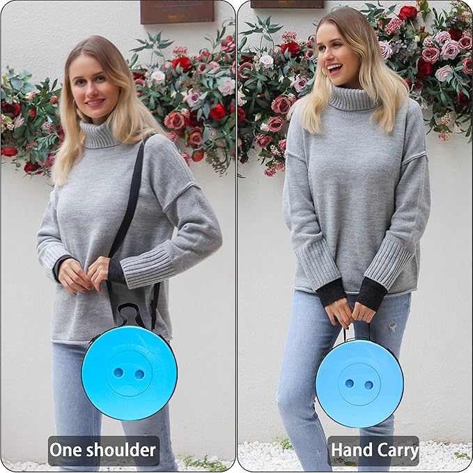 ALEVMOOM Portable Telescoping Collapsible Stool with Cushion & Bag, Retractable Folding Stool for Adults, Lightweight But Sturdy Capacity 440 lbs for Camping Fishing Hiking BBQ