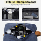 Vorspack Toiletry Bag for Men - Water Resistant Travel Bag for Toiletries, Lightweight Hygiene Bag for Bathroom, Travel Essentials, Gifts - Blue (Pack of 2)