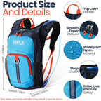 Kids Hydration Backpack with 1.5L Water Bladder Hiking Backpack Lightweight for Boys or Girls Children Biking Climbing Running Cycling