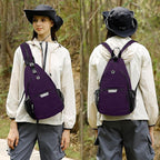 MOSISO Sling Backpack Travel Hiking Daypack, Crossbody Convertible Sling Bag with Front Pocket One Shoulder Chest Bag
