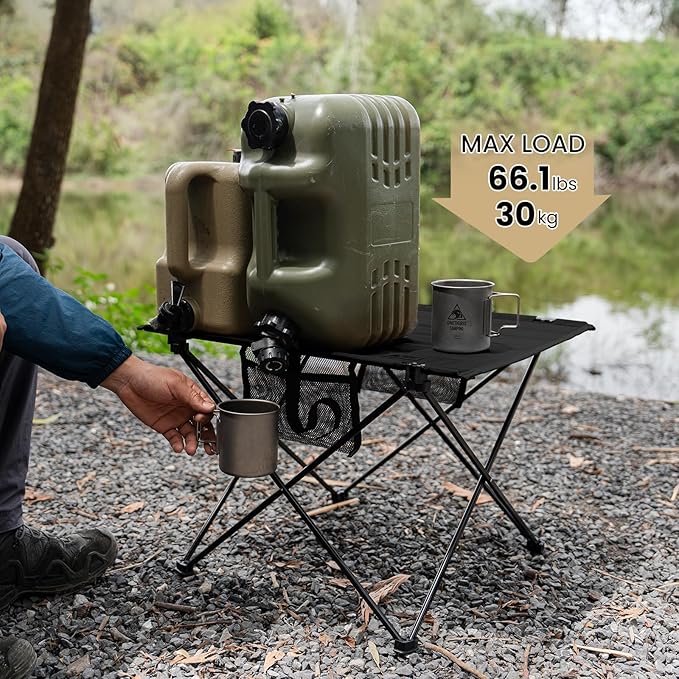 ONETIGRIS CAMPMATE Camping Table Foldable, Lightweight Portable Table Sturdy & Quick Setup, Holds Up to 66 lbs, Perfect for Camping, Hiking, Backpacking, Picnic, Beach, Travel
