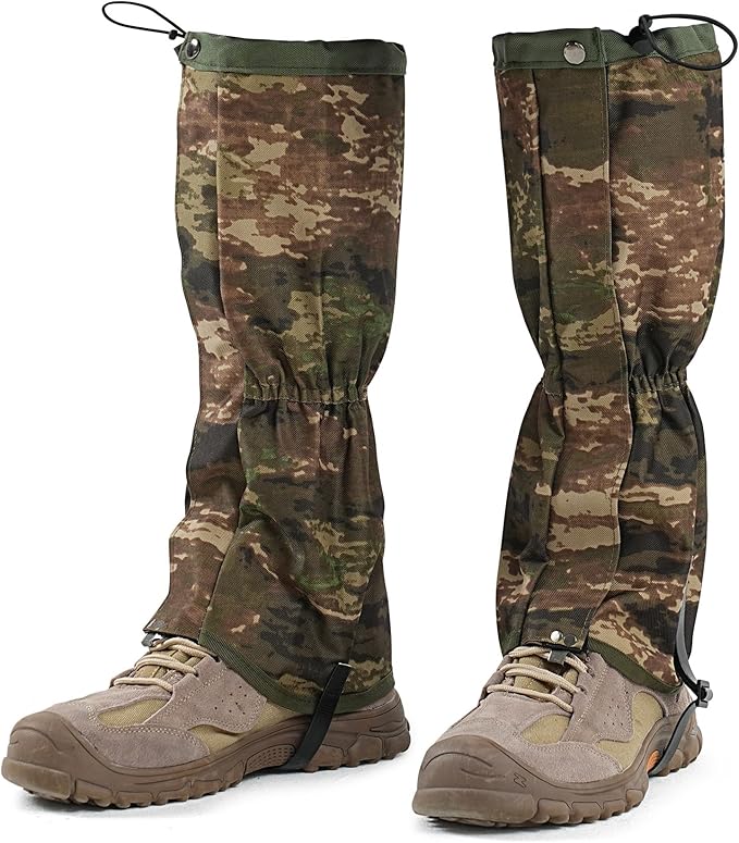 likloks Adjustable Leg Gaiters for Men & Women - Lightweight & Waterproof Gaiter for Hiking, Snow, Trail, Trekking, Hunting, Climbing