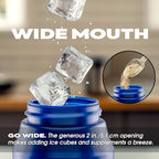 Cannon Sports 1 Liter Sports Water Bottle, BPA-Free, 34 Oz Capacity, Large Mouth, 2 lids (Straw and Squeeze), Great For Helmet Sports Such As Hockey, Lacrosse, Football, Boxing (Navy)